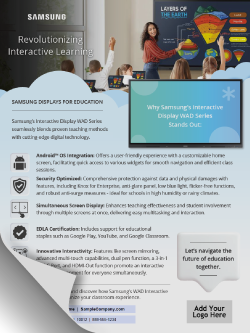 Samsung Electronics - Toolkit: Revolutionize Interactive Learning with Samsung WAD Series Displays