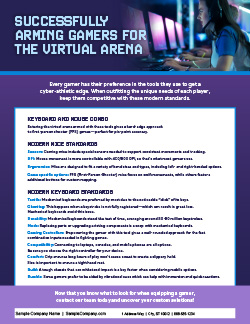 Successfully Arming Gamers for the Virtual Arena